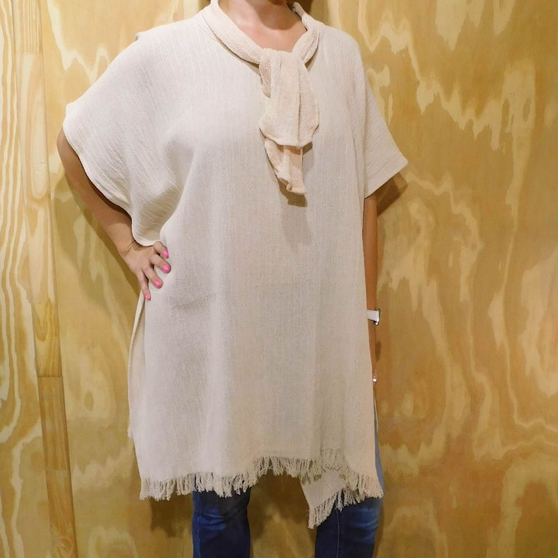 Poncho Largo - Tinte vegetal